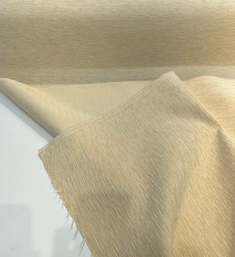 Sunbrella Outdoor Chenille Plush Velvet Fabric - Cream Upholstery, 55" Width (1 Yard)