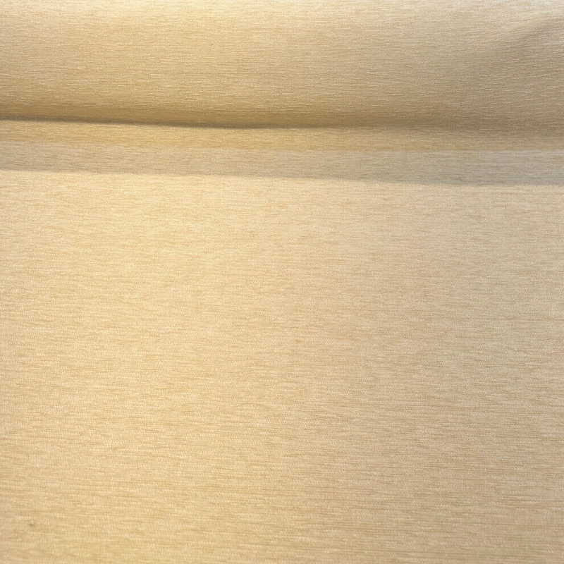Sunbrella Outdoor Chenille Plush Velvet Fabric - Cream Upholstery, 55" Width (1 Yard)