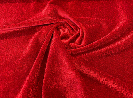 Castello Red Mohair German Upholstery Fabric - Woven Texture, 54" Width (1 Yard)