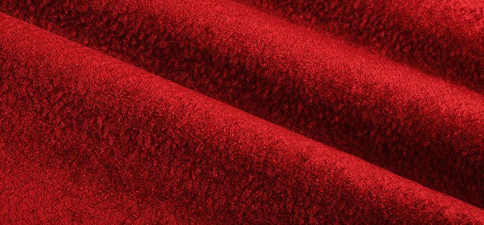 Castello Red Mohair German Upholstery Fabric - Woven Texture, 54" Width (1 Yard)