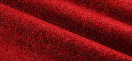 Castello Red Mohair German Upholstery Fabric - Woven Texture, 54" Width (1 Yard)