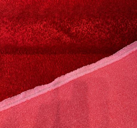 Castello Red Mohair German Upholstery Fabric - Woven Texture, 54" Width (1 Yard)