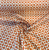 Marquee Paprika Solution Dyed Acrylic Fabric - Paprika Geometric, 56" Width (1 Yard)