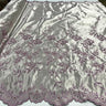 Yard - Beaded Bridal Lace Fabric Embroidered on 100% Polyester Satin - Ivory with Gold - 54"