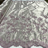 1 Yard Beaded Bridal Lace Fabric Embroidered on 100% Polyester Satin Black 54"