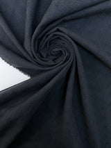 Wool Cotton Woven Fabric Gray Blue