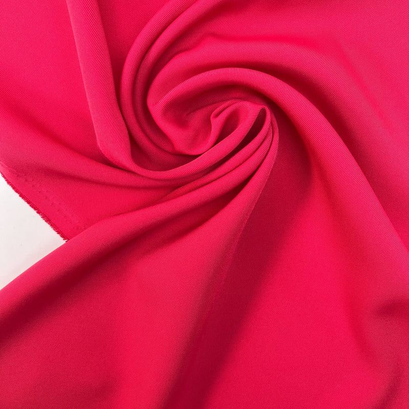 Polyester Twill Fabric Red Pink Stretch