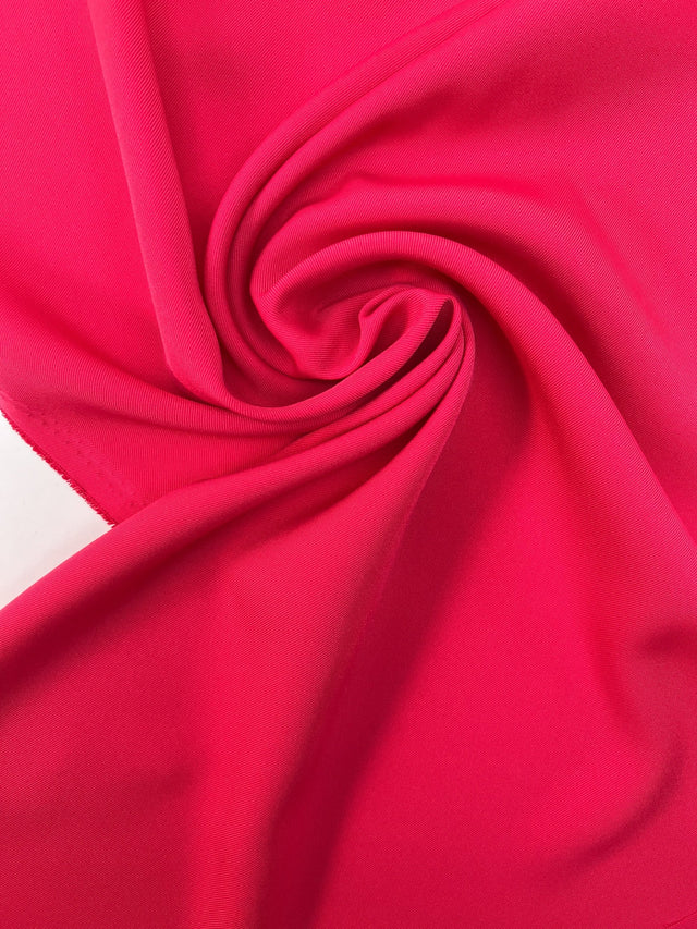 Polyester Twill Fabric Red Pink Stretch
