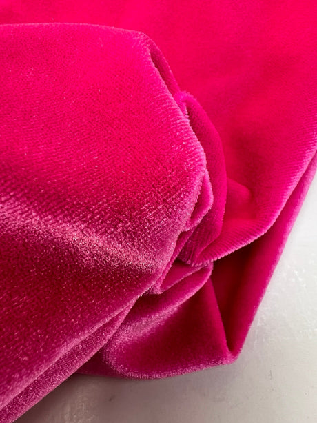 Pink Velour Knitted Fabric