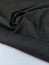 Black Jacquard Polyester Suit Fabric