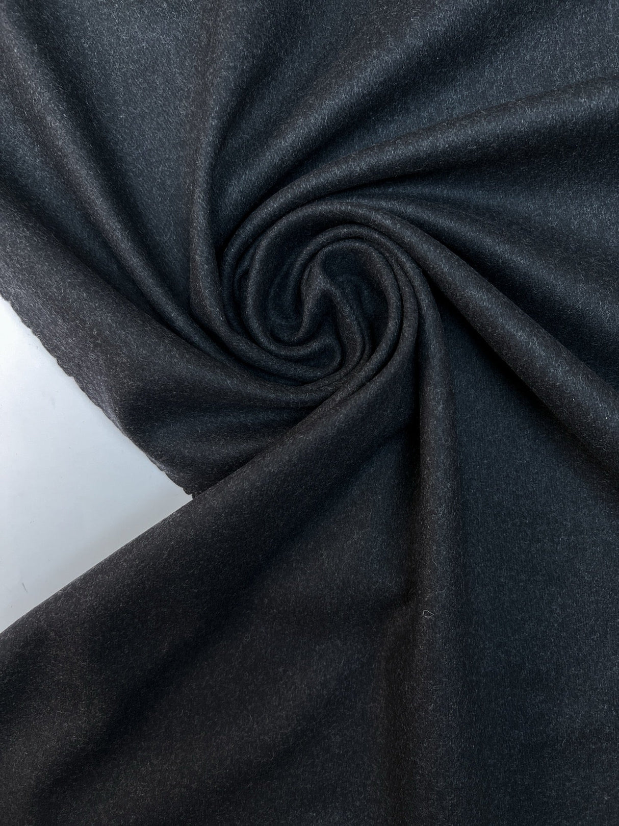 Wool Tweed Coat Fabric Melange Gray Blue