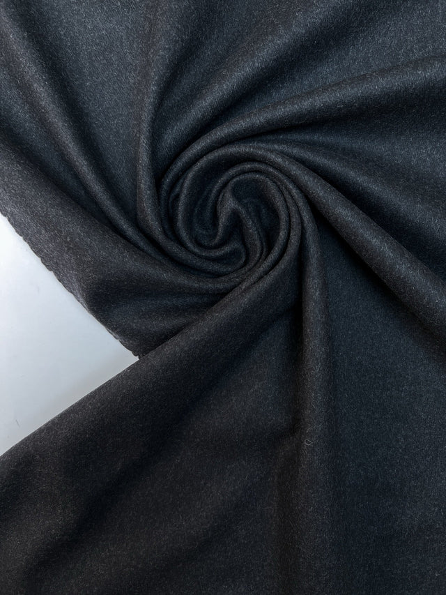 Wool Tweed Coat Fabric Melange Gray Blue