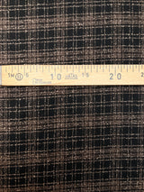 Cotton Bouclé Brown Black Striped