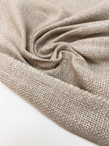 Linen Basket Weave Fabric Beige