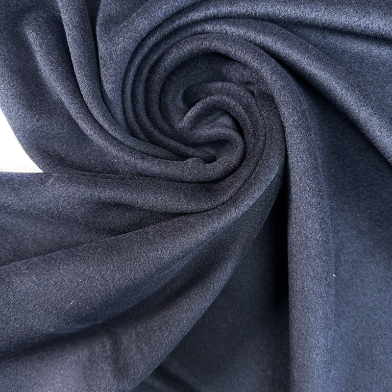Wool Pile Fabric Melange Blue