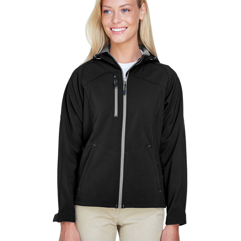 Ladies' Prospect Two-Layer Fleece Bonded Soft Shell Hooded Jacket