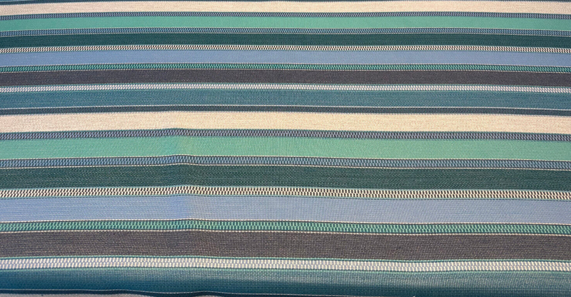 Sunbrella Ascend Oasis 145410-0005 Solution Dyed Acrylic Fabric - Blue Aqua Navy Stripes, 54" Width (By The Yard)