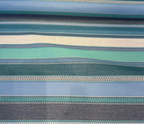 Sunbrella Ascend Oasis 145410-0005 Solution Dyed Acrylic Fabric - Blue Aqua Navy Stripes, 54" Width (By The Yard)