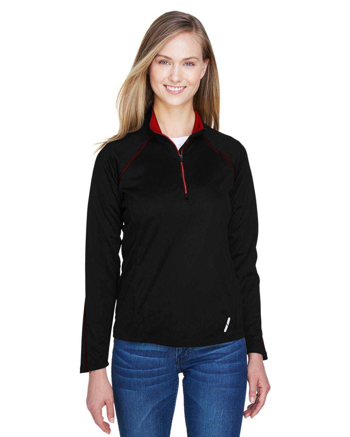 Ladies' Radar Quarter-Zip Performance Long-Sleeve Top