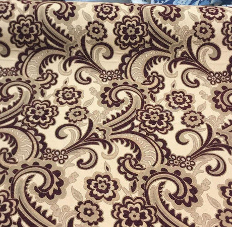 Moderna Wine Chenille Upholstery Fabric - Wine, 56" Width (1 Yard)