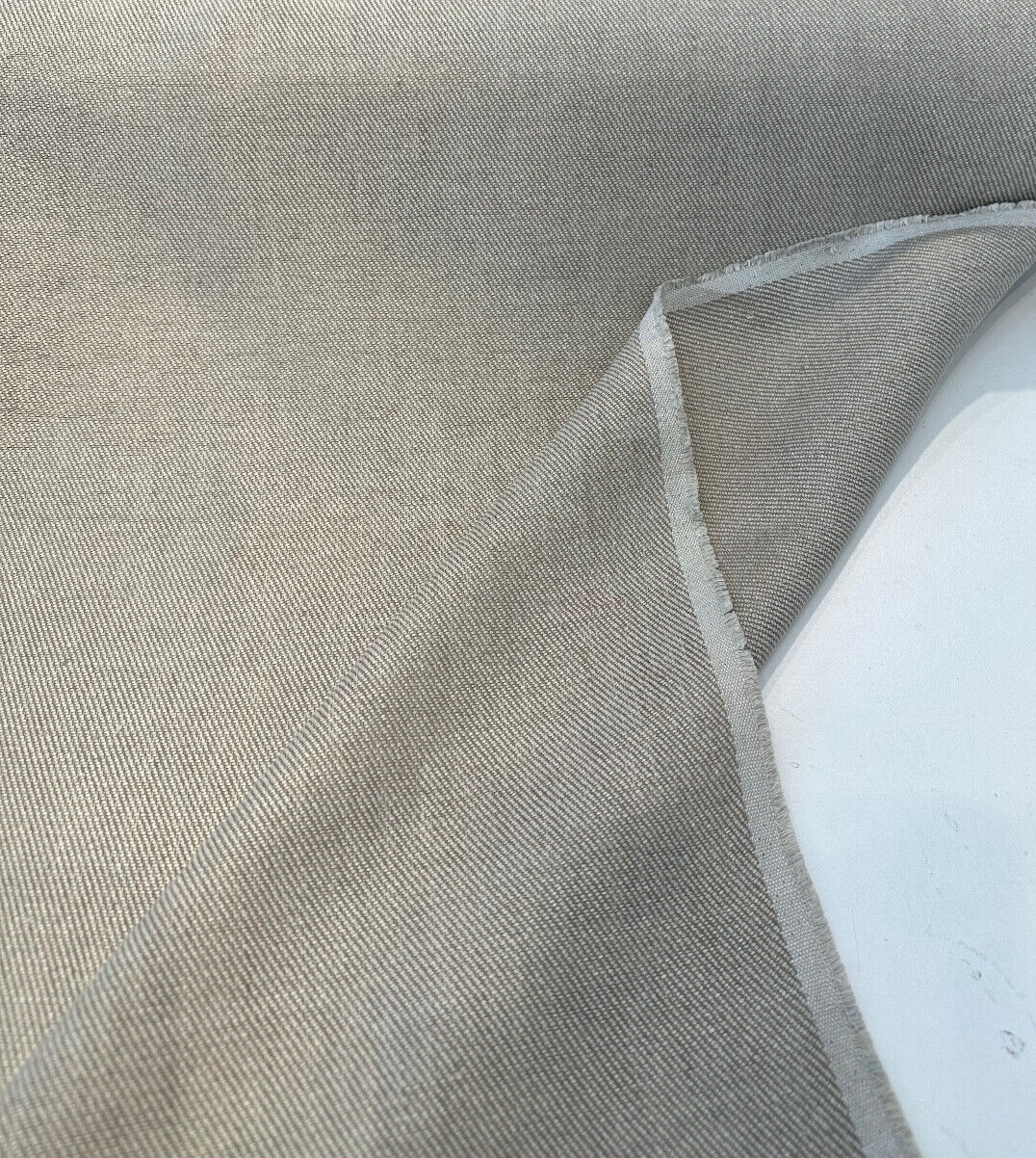 Belgian Dove Linen Fabric - Pebble Beige, Woven, 64" Width (By The Yard)