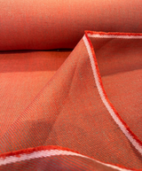 Belgian Dove Linen Fabric - Terracotta Woven Upholstery Drapery, 64" Width (1 Yard)