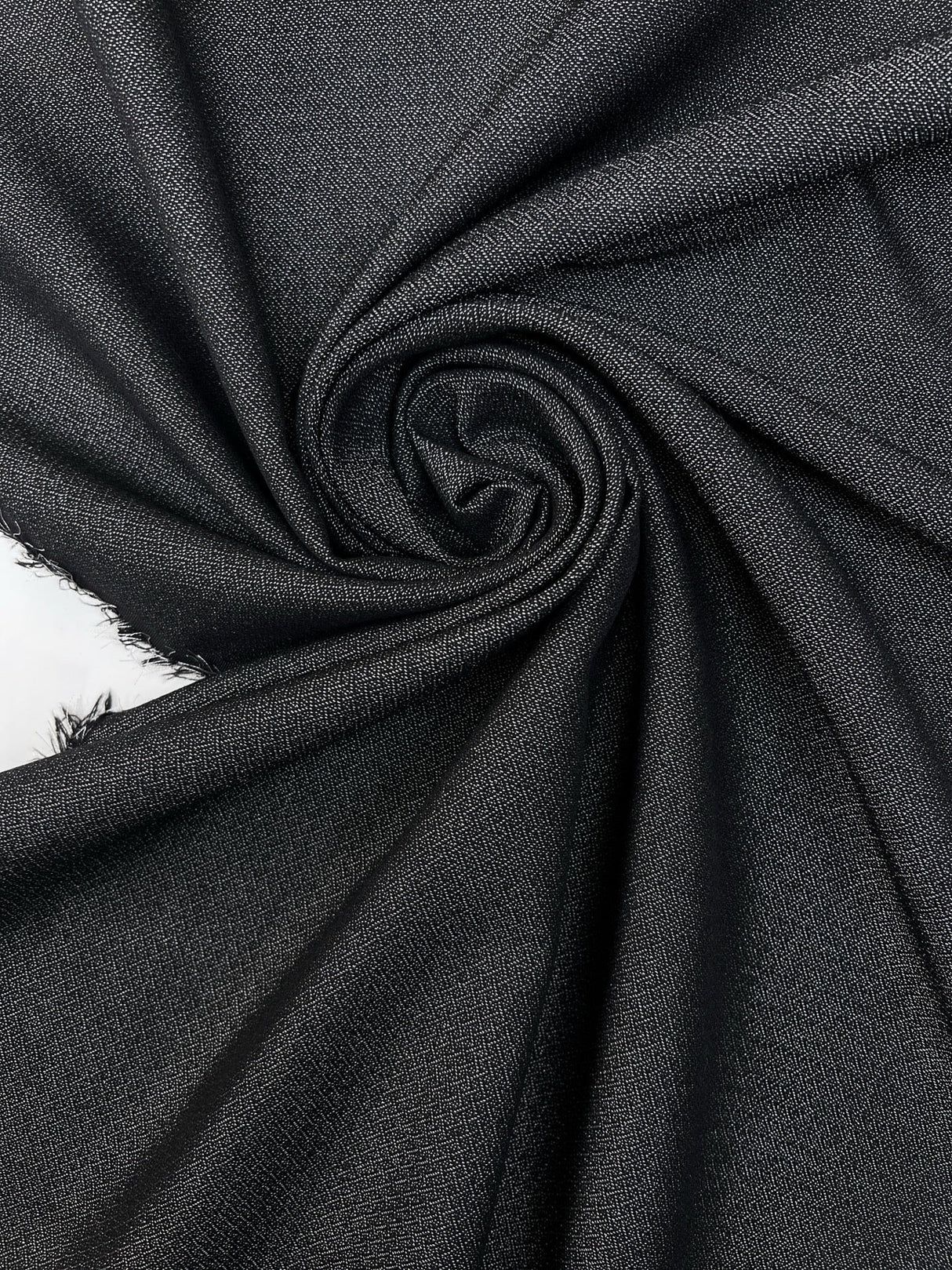 Wool Suit Fabric Gray Black Italian Woven