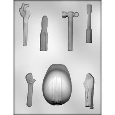 Hard Hat w/ Tools Asst Chocolate Mold