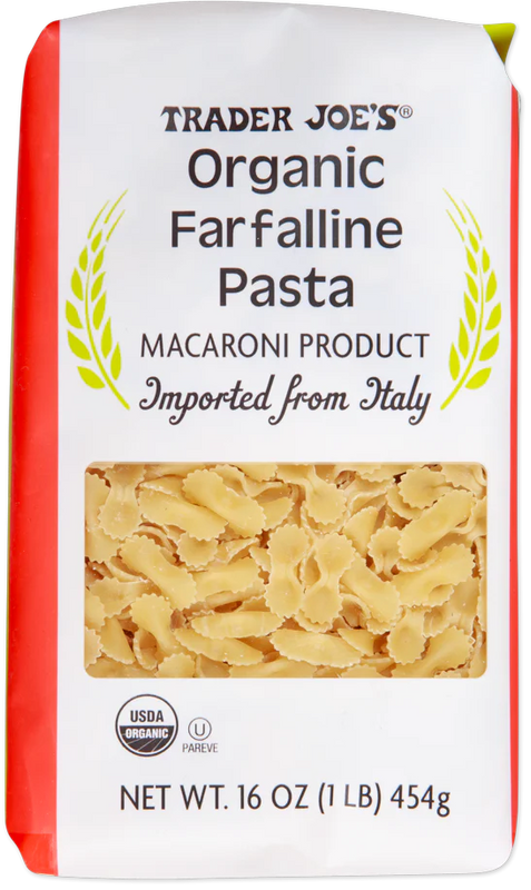 Organic Farfalline Pasta Mini Bowtie Pasta Made from Durum Wheat