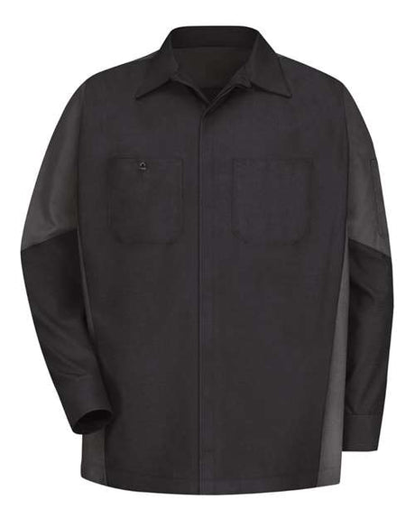 Red Kap Men's Tall Long Sleeve Automotive Crew Shirt