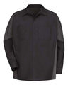 Red Kap Men's Tall Long Sleeve Automotive Crew Shirt