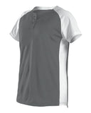 Jersey de dos botones para mujer de fastpitch
