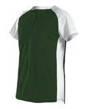 Jersey de dos botones para mujer de fastpitch