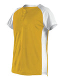 Jersey de dos botones para mujer de fastpitch