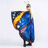 Blue Butterfly Cape Costume - Adults