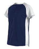 Jersey de dos botones para mujer de fastpitch