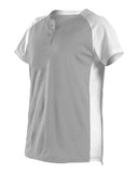 Jersey de dos botones para mujer de fastpitch