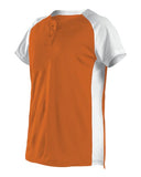 Jersey de dos botones para niñas de fastpitch