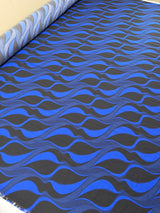 Polyester Twill Printed Blue Black
