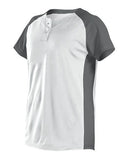 Jersey de dos botones para niñas de fastpitch