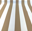 Cabana Stripe Bisque High UV Polyester Fabric - Bisque And White Stripe, 54" Width (1 Yard)