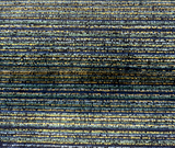 Hollywood Stripe Chenille Fabric - Aquamarine Blue Green Yellow Stripe, 56" Width (1 Yard)