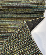 Hollywood Stripe Valdese Chenille Fabric - Jamaica Green Multi Colored Stripe, 56" Width (1 Yard)