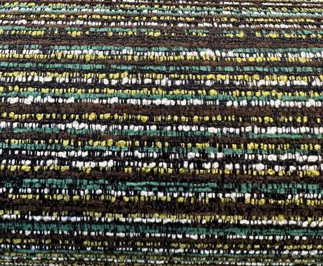 Hollywood Stripe Valdese Chenille Fabric - Jamaica Green Multi Colored Stripe, 56" Width (1 Yard)