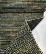 Hollywood Stripe Valdese Chenille Fabric - Jamaica Green Multi Colored Stripe, 56" Width (1 Yard)