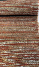 Hollywood Stripe Chenille Upholstery Fabric - Siracha Rust, Multi Colored Organic Stripe, 56" Width (1 Yard)