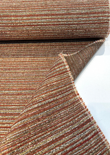 Hollywood Stripe Chenille Upholstery Fabric - Siracha Rust, Multi Colored Organic Stripe, 56" Width (1 Yard)