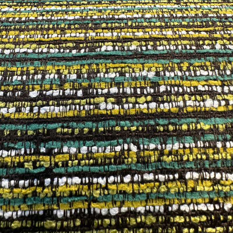 Hollywood Stripe Chenille Upholstery Fabric - Moss Green, Multi Colored Organic Stripe, 56" Width (1 Yard)