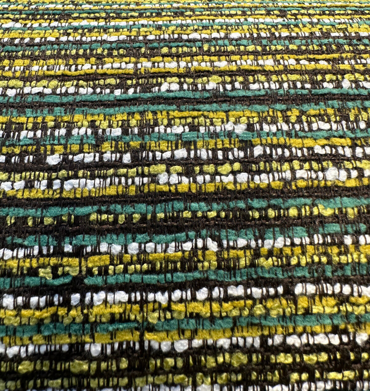 Hollywood Stripe Chenille Upholstery Fabric - Moss Green, Multi Colored Organic Stripe, 56" Width (1 Yard)