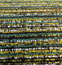Hollywood Stripe Chenille Upholstery Fabric - Moss Green, Multi Colored Organic Stripe, 56" Width (1 Yard)